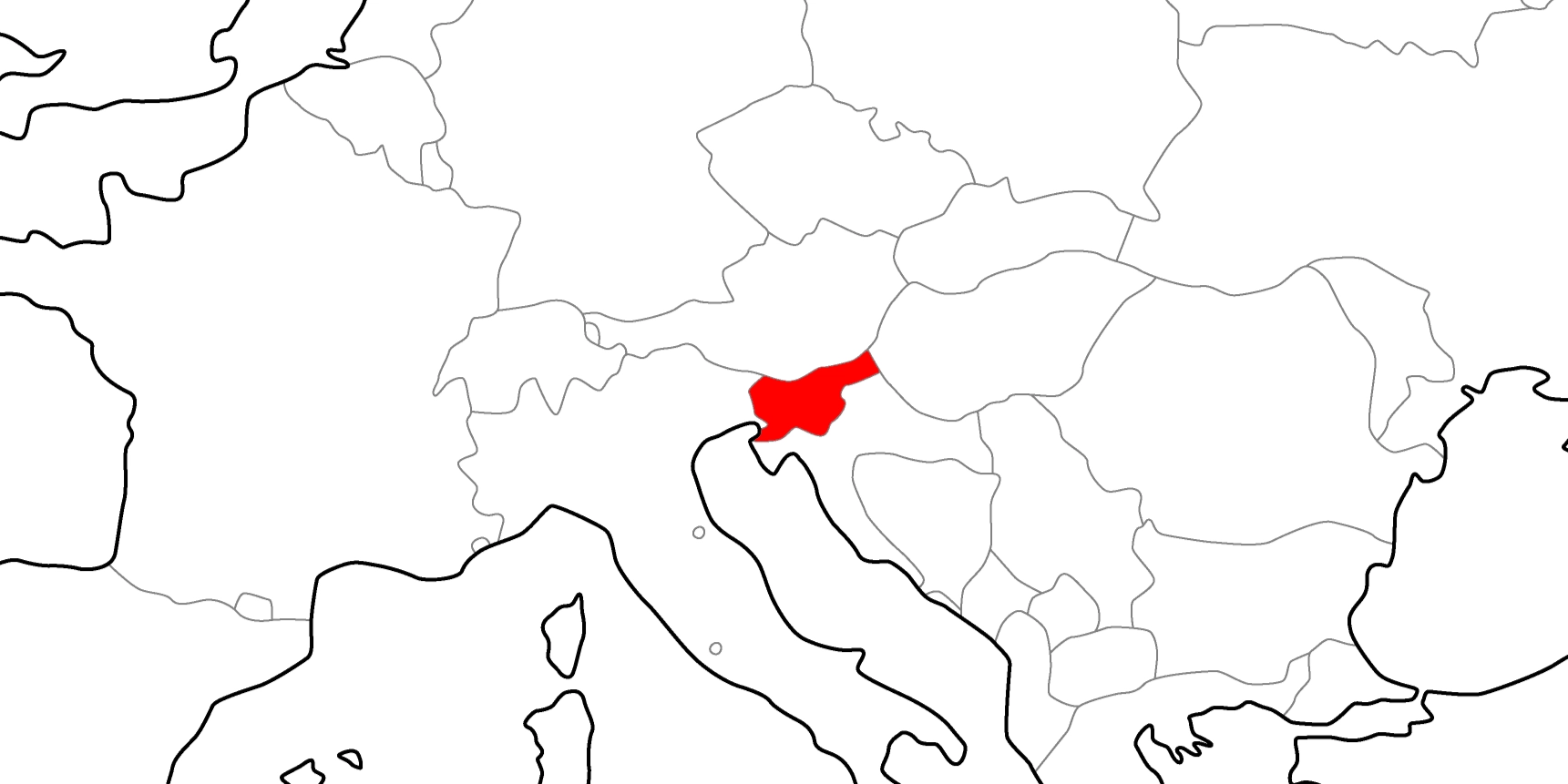 スロベニアの地図