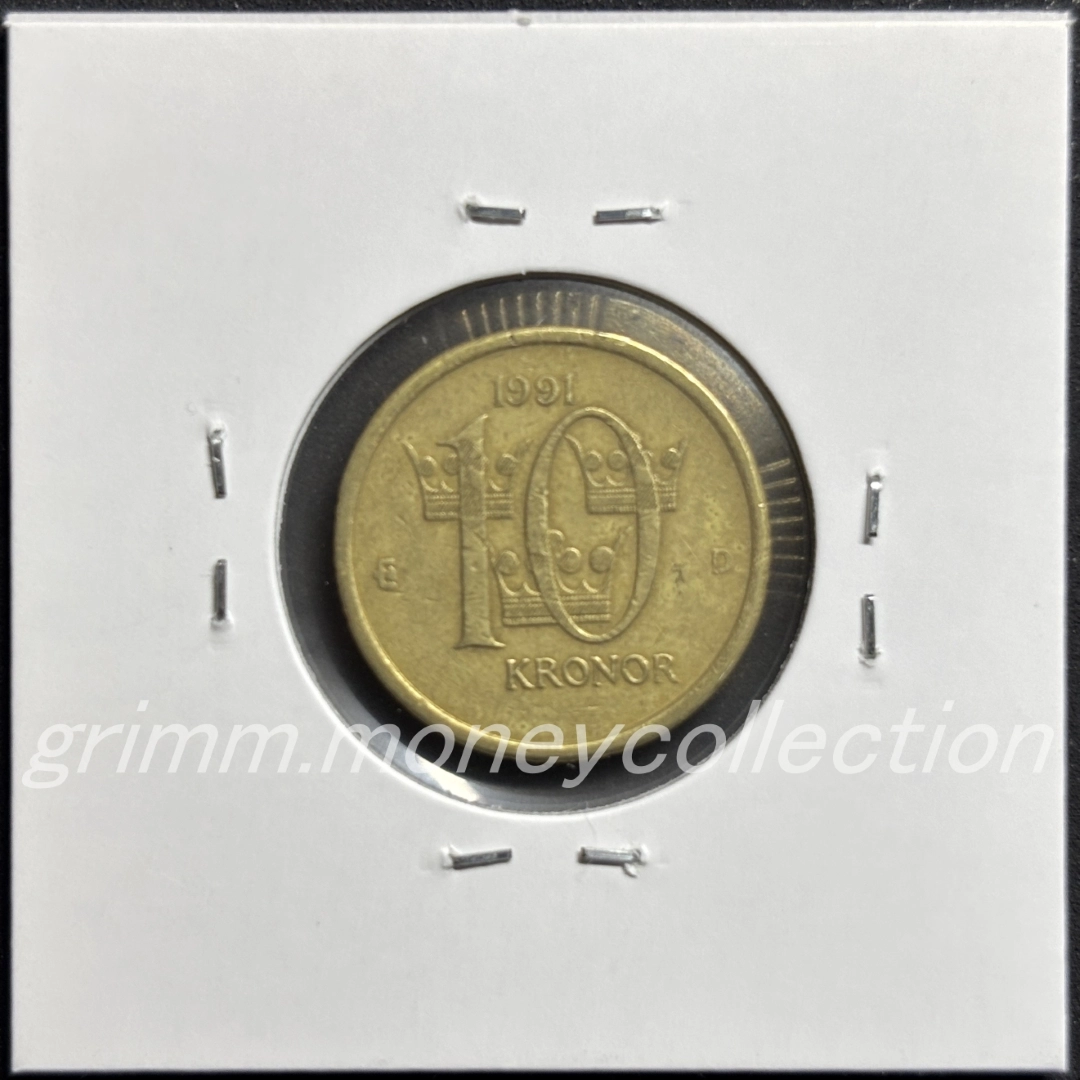 スウェーデン 10クローナ 裏