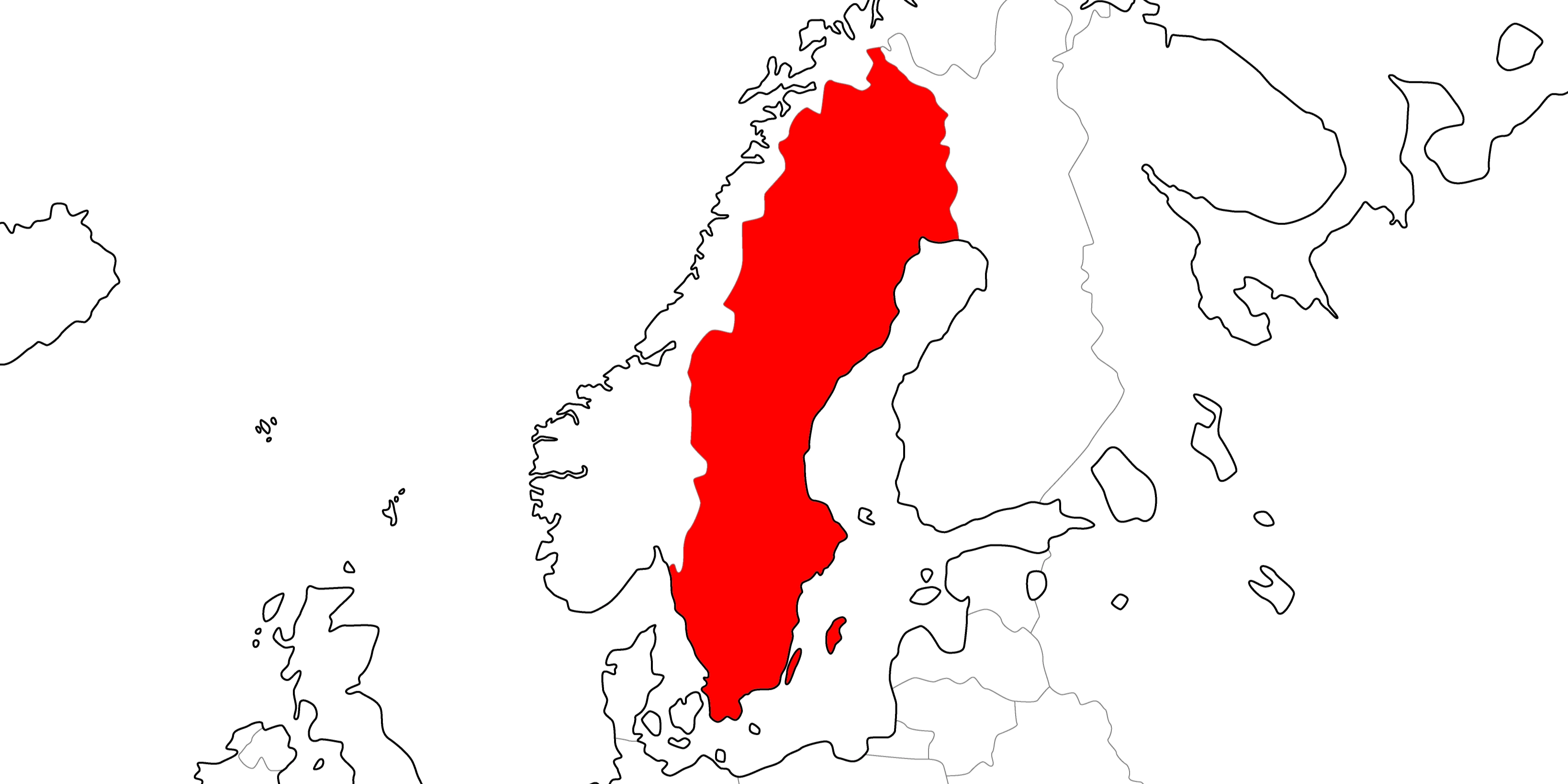 スウェーデンの地図