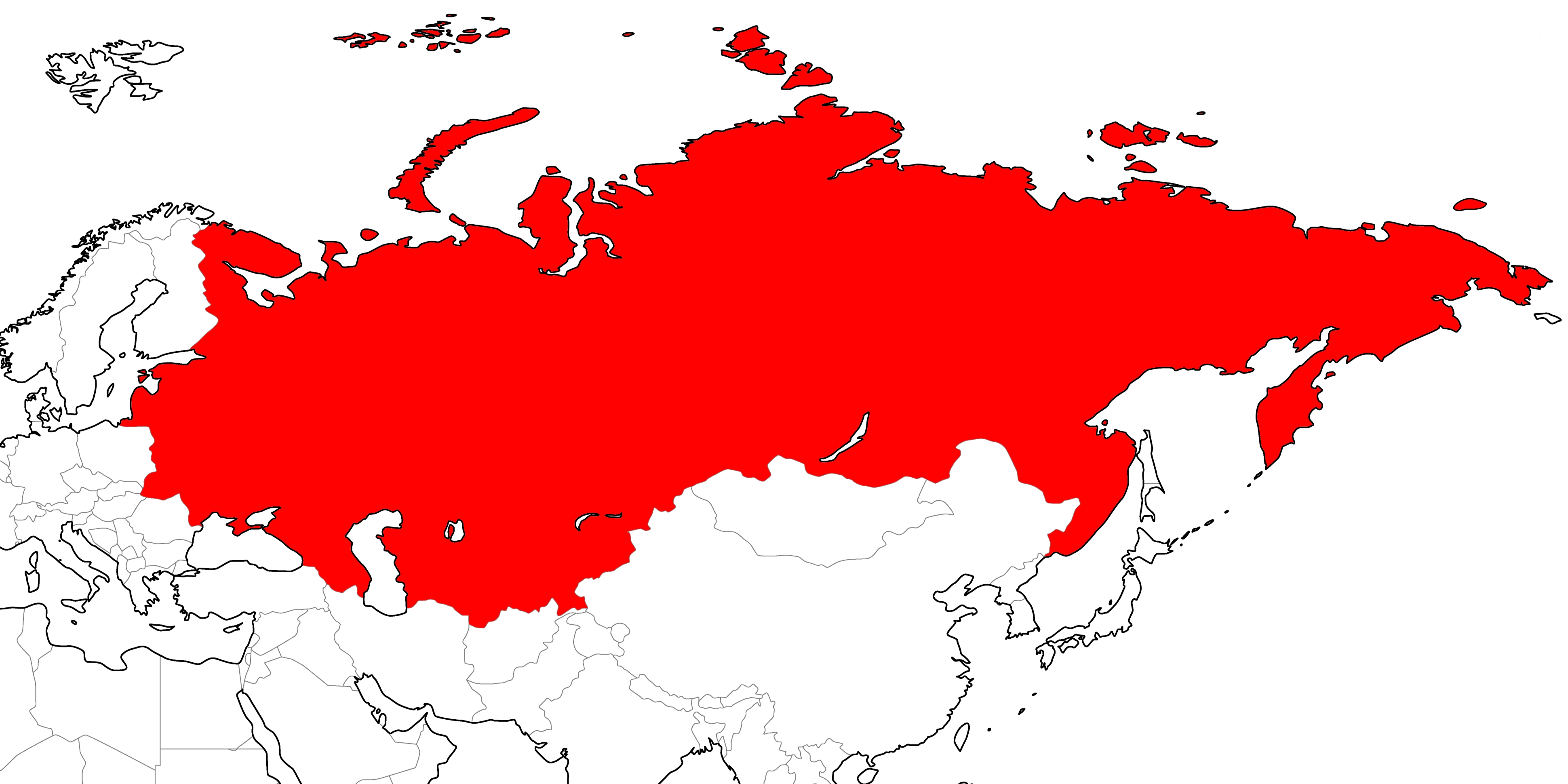 ソビエト社会主義共和国連邦の地図