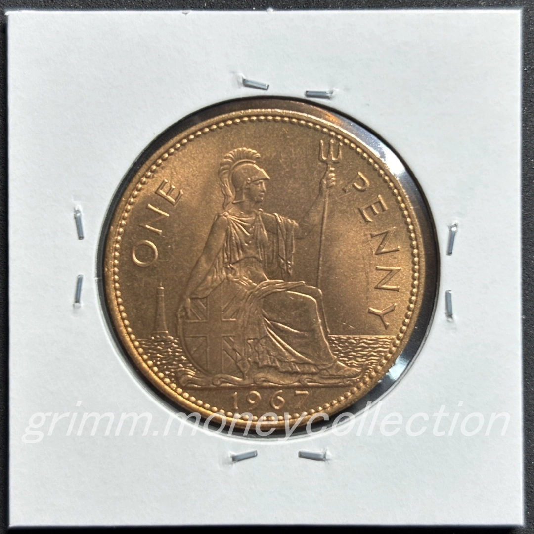 イギリス km897 1954～1970 1ペニー 裏