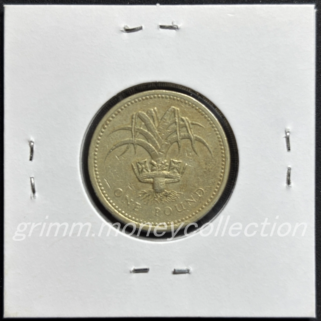 イギリス km941 1985～1990 1ポンド 裏