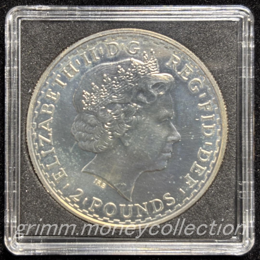 イギリス km1039 2003 2ポンド銀貨 表