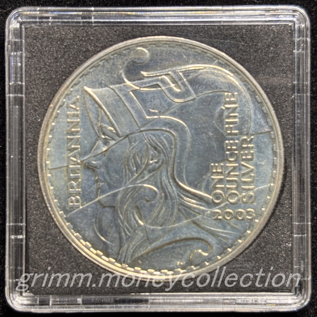 イギリス km1039 2003 2ポンド銀貨 裏