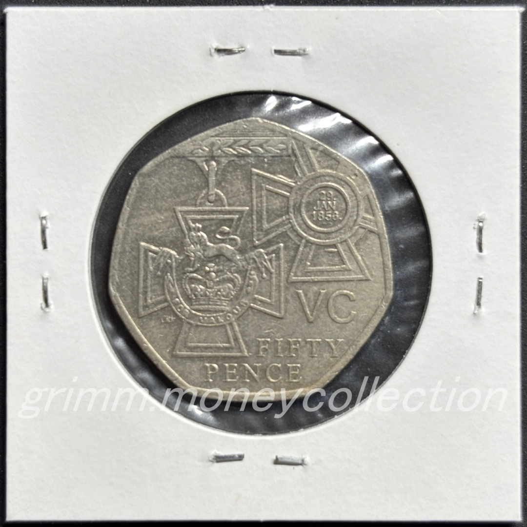 イギリス km1057 2006～2009 50ペンス 裏