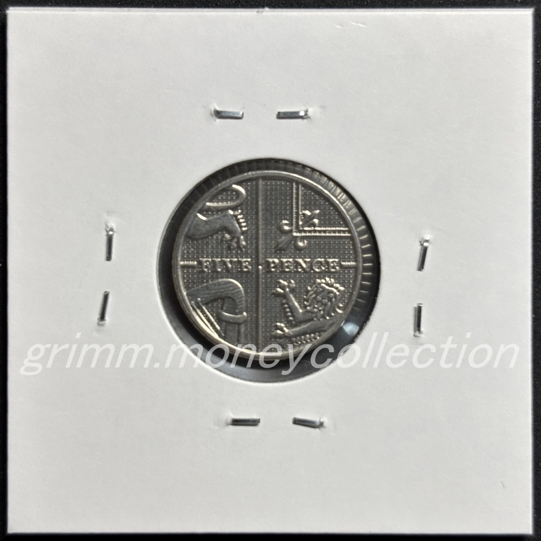イギリス km1109b 2011～2015 5ペンス 裏