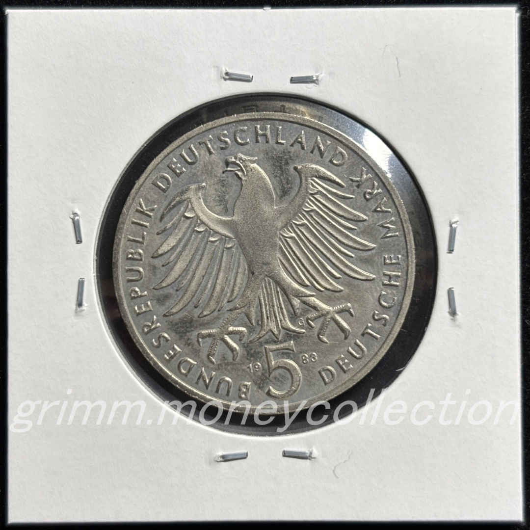 ドイツ連邦共和国(西ドイツ) 5マルク 裏