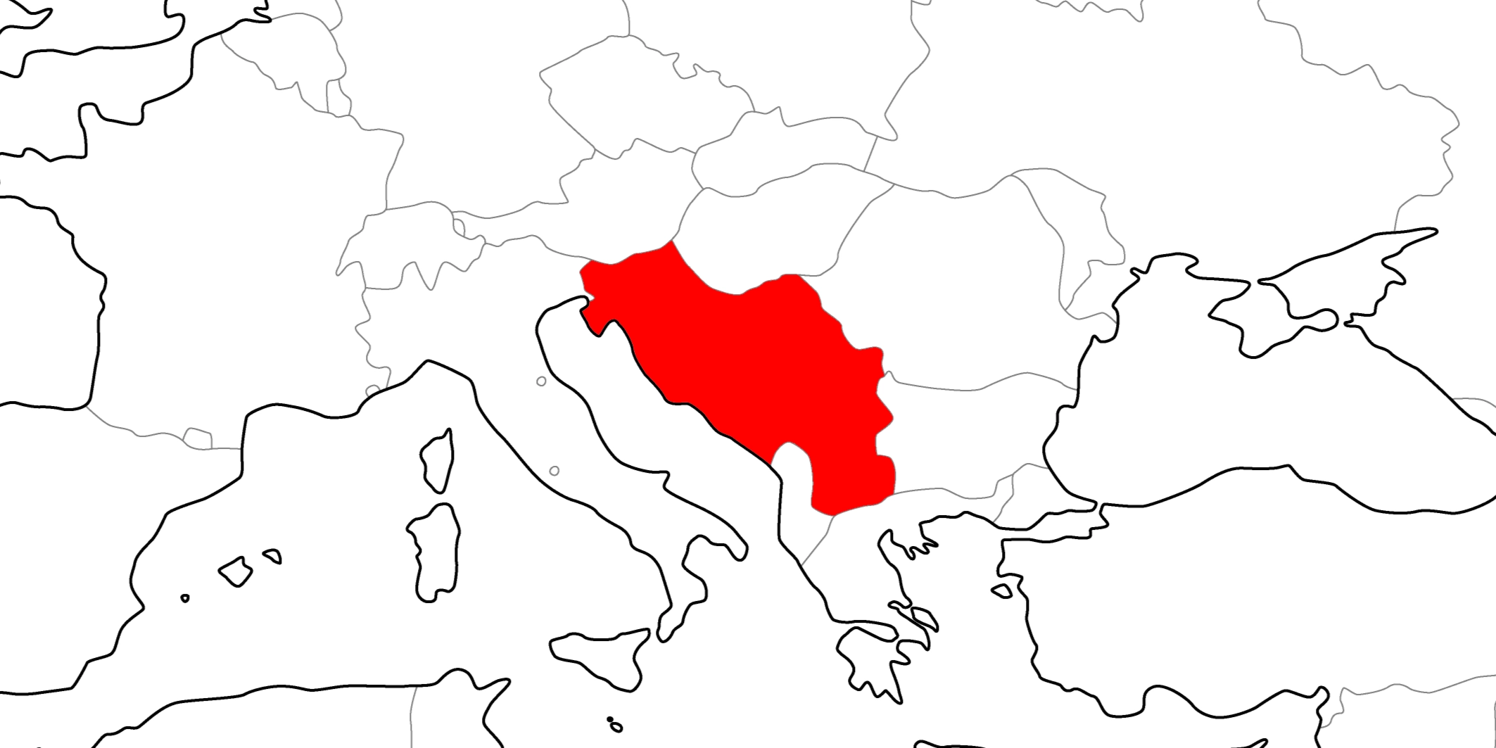 ユーゴスラビア連邦人民共和国の地図