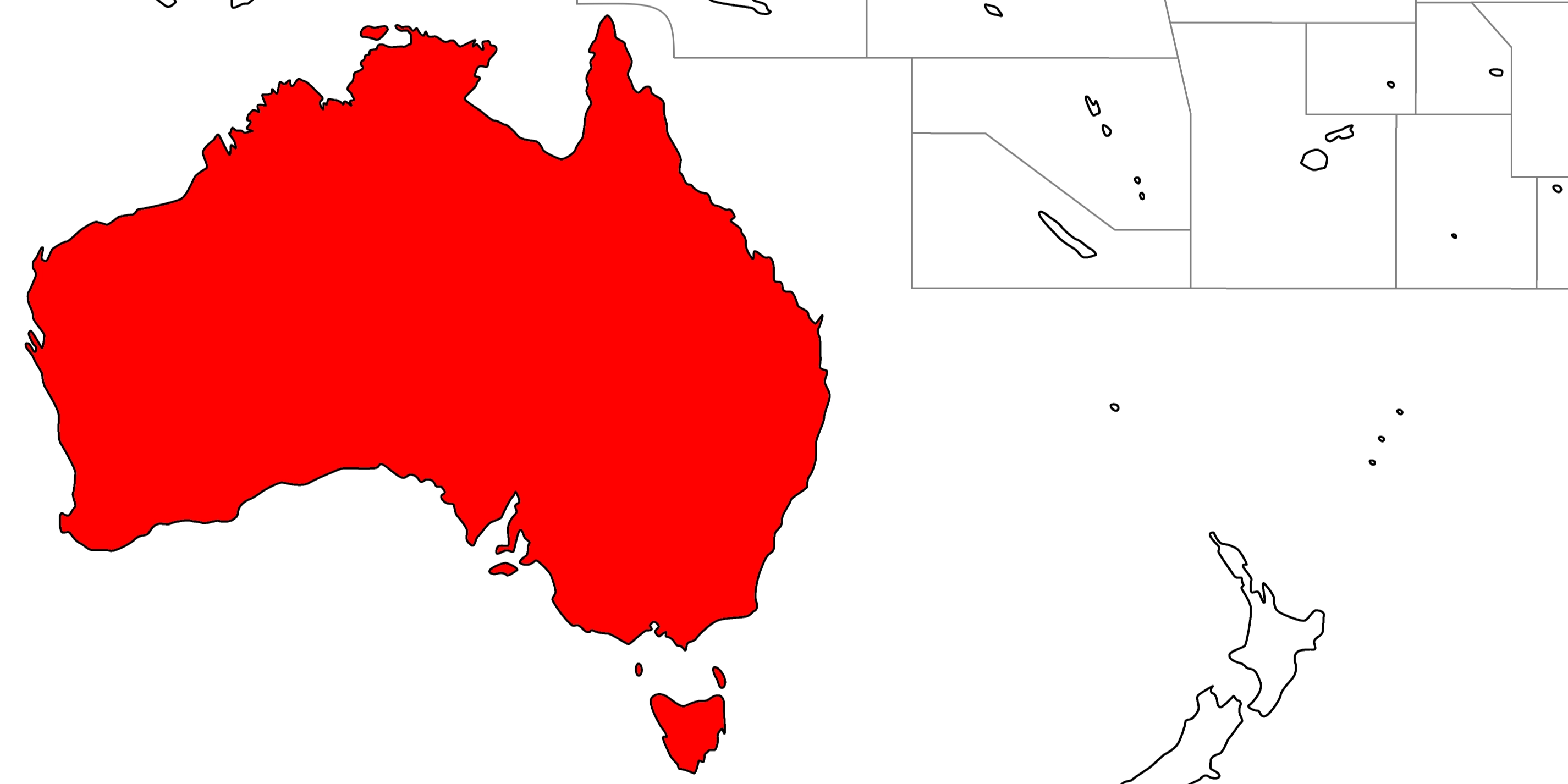オーストラリアの地図