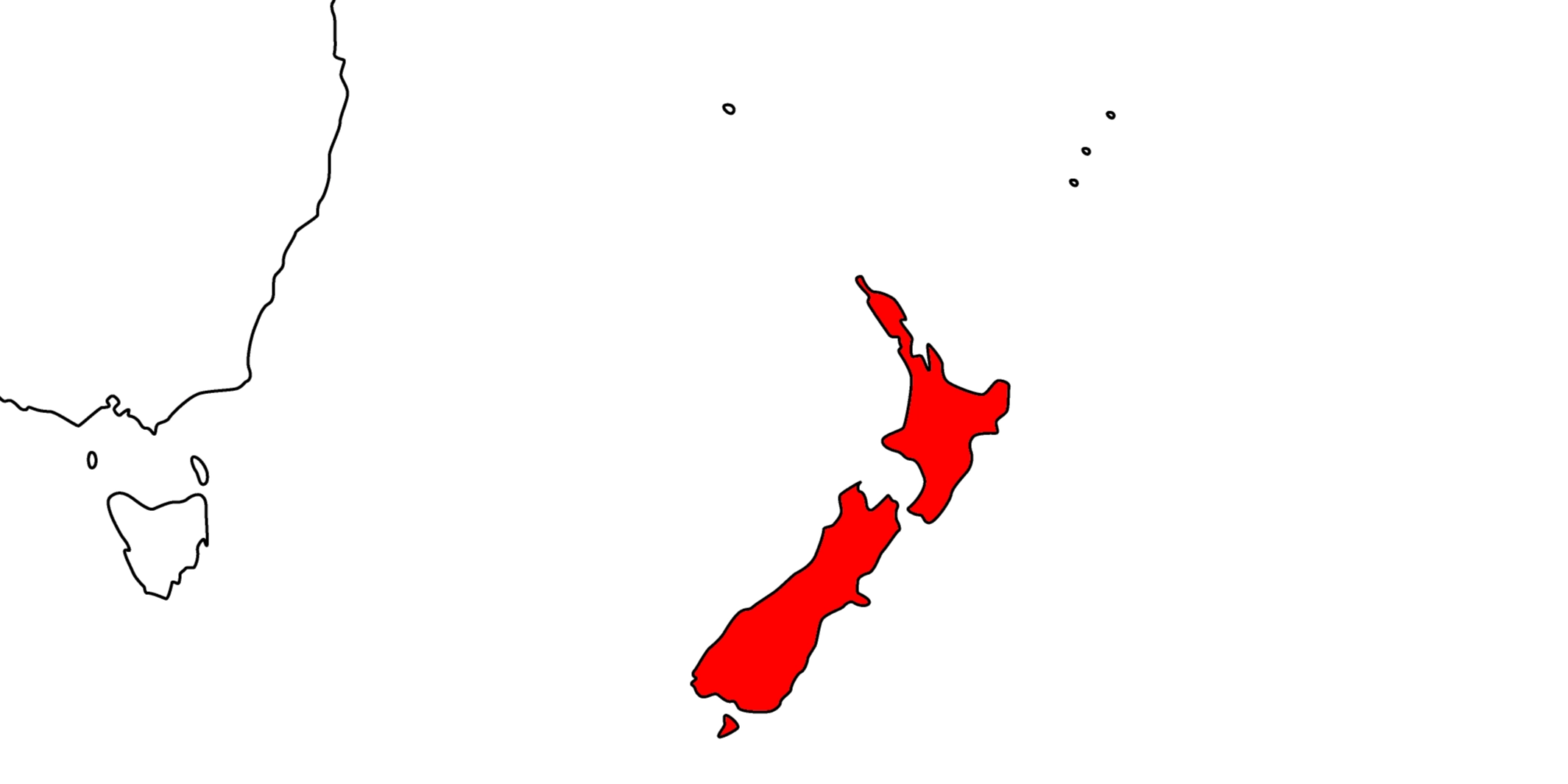 ニュージーランドの地図