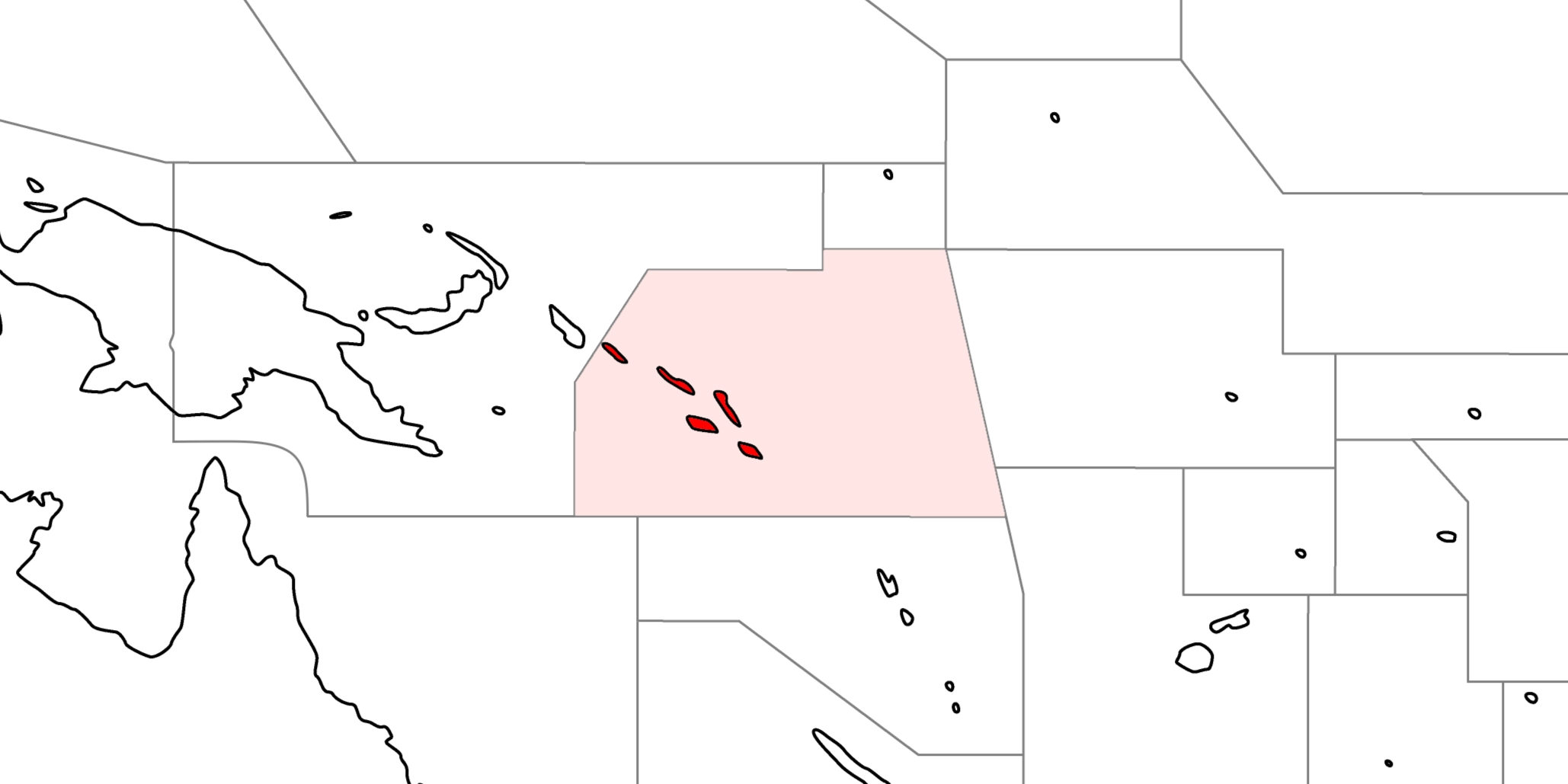 ソロモン諸島の地図